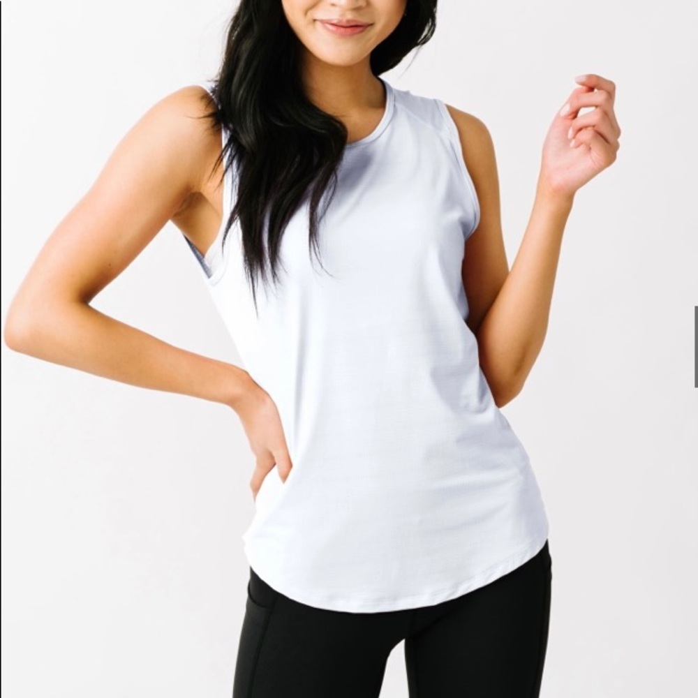 Zyia White Horizon Muscle Tank
